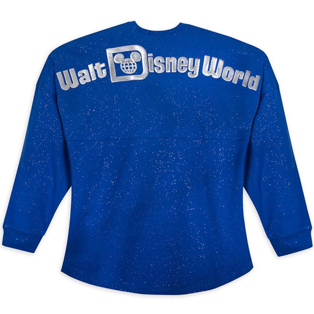 (L) Wishes Come True Disney Parks Authentic Spirit Jersey Blue & Silver Sparkle